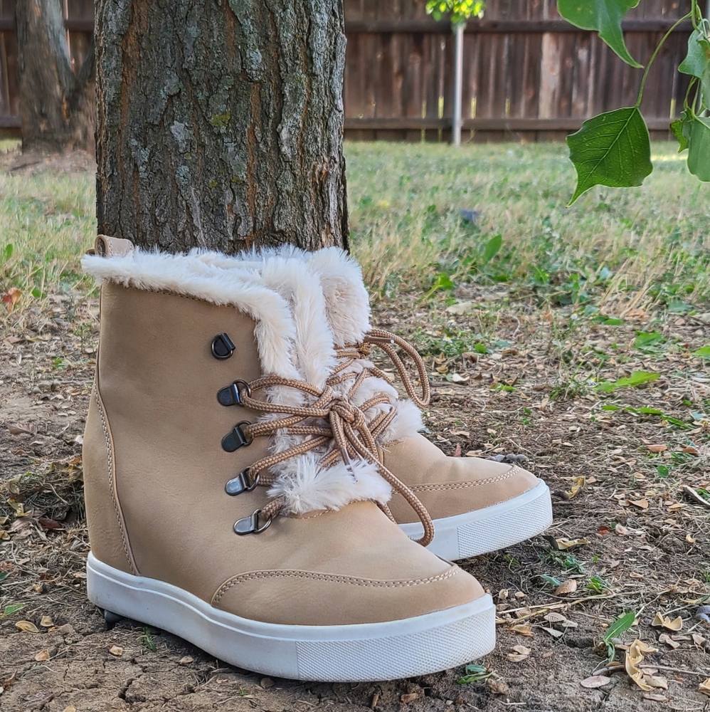 Faux Fur Sneaker Boots
